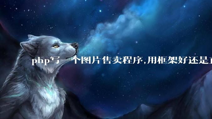php写一个图片售卖程序,用框架好还是直接写好?